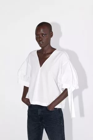 Egomanía Adelante motivo Blusas blancas de Ropa para Mujer de Zara | FASHIOLA.es
