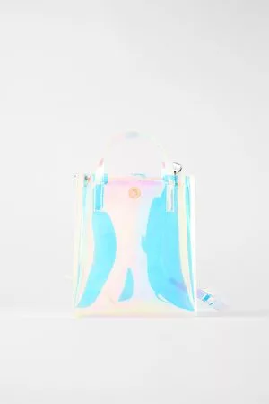 Zara Bolso mini shopper iridiscente