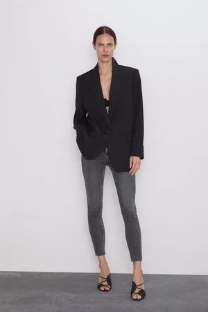 Zara Jeans zw premium 80's high waist inox black