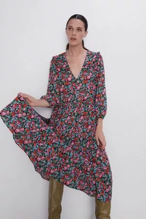 Zara Mujer Estampados - Vestido estampado floral